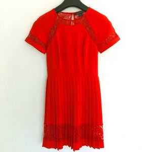 French Connection Red Lace Dress